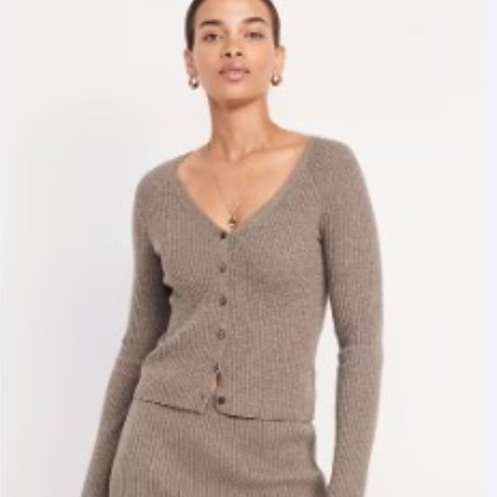 NWT Old Navy SoSoft Lite Ribbed Crop Cardigan, SP